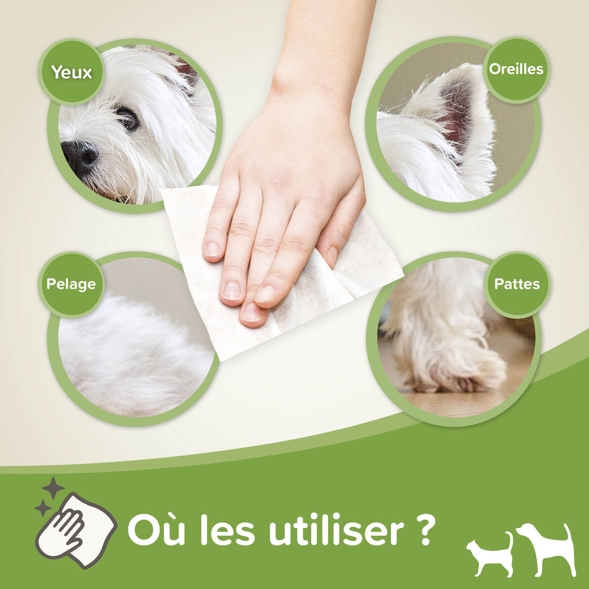 Lingettes nettoyantes à l&