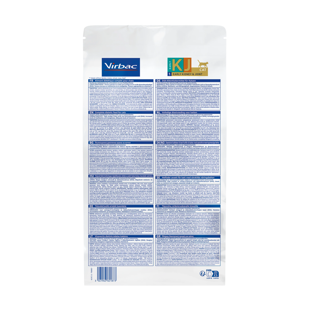 Virbac Veterinary HPM Diététique Early Kidney Joint - croquettes chat