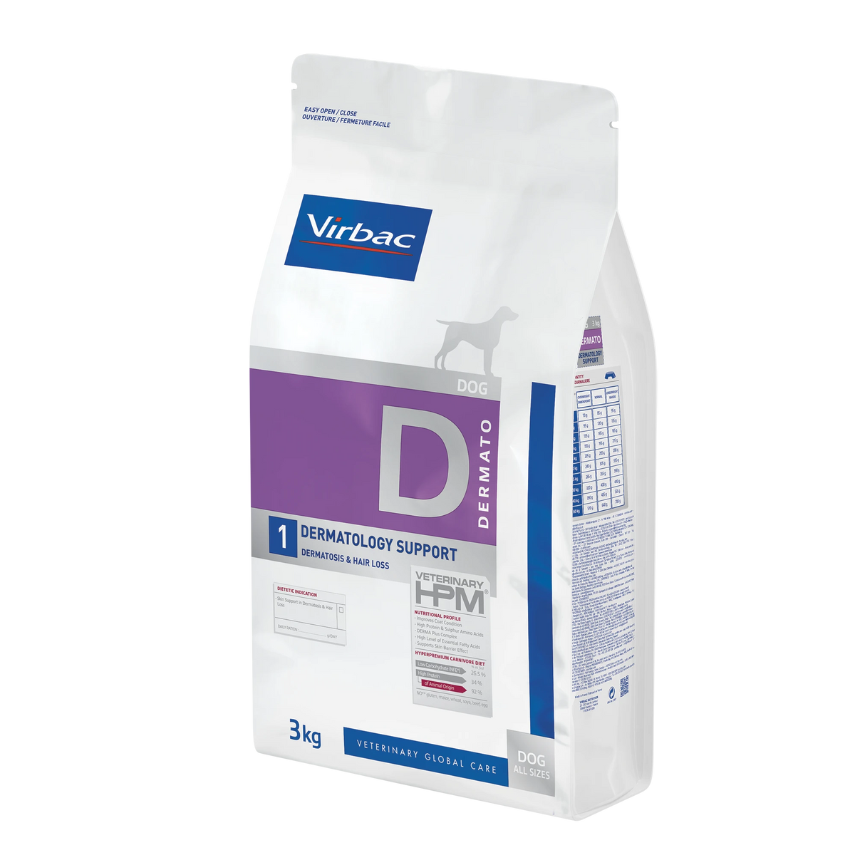Virbac Veterinary HPM Diététique Dermatology support - croquettes chien