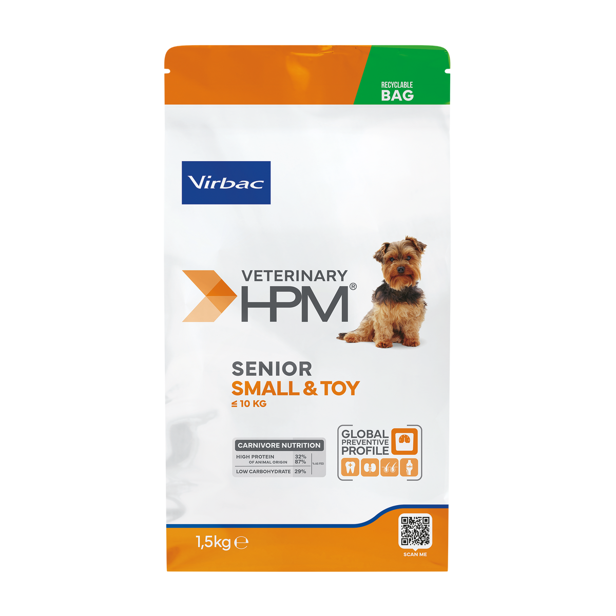 Virbac Veterinary HPM Physiologique Senior Small & Toy - croquettes chien