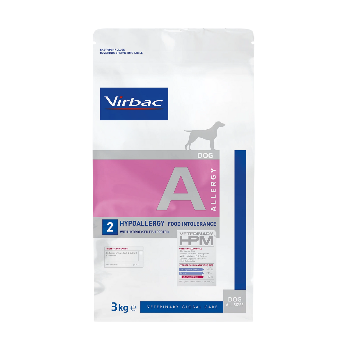 Virbac Veterinary HPM Diététique Hypoallergy Food Intolerance - croquettes chien