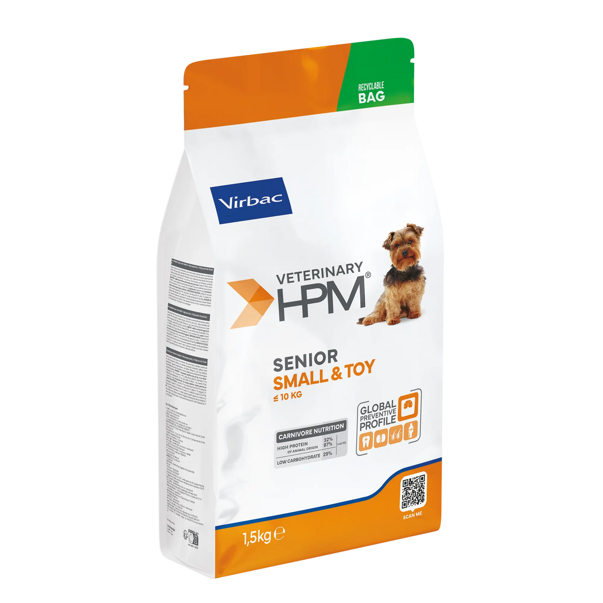 Veterinary HPM Senior Neutered Dog Small & Toy - croquettes chien