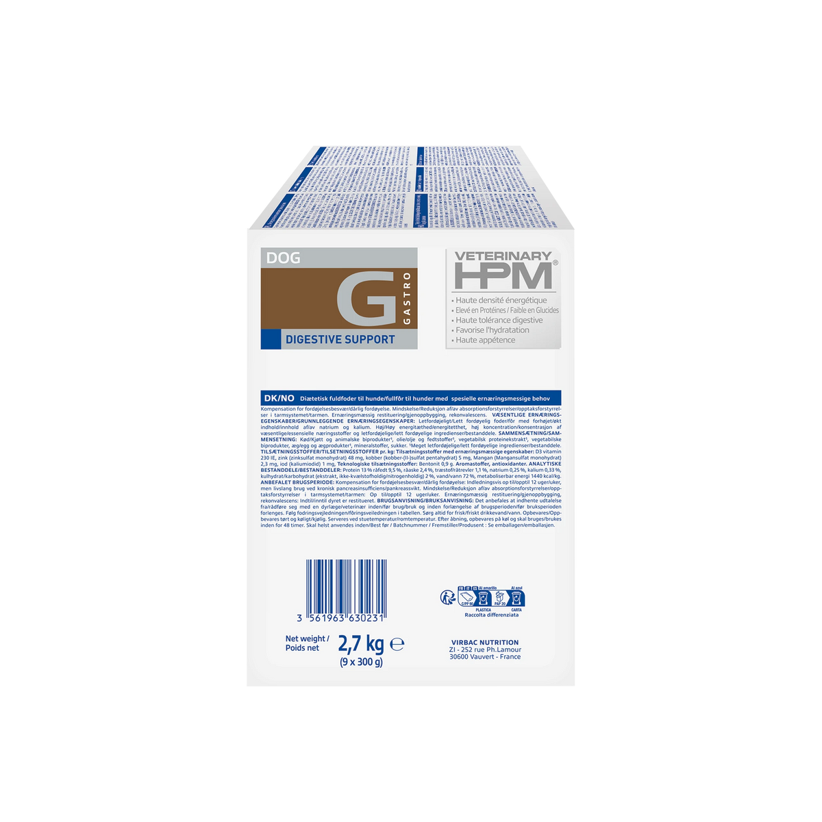 Virbac Veterinary HPM Digestive Support - pâtée chien