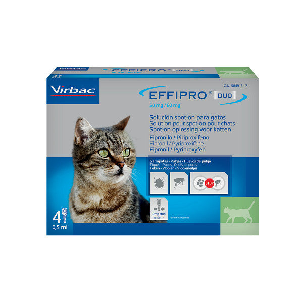 Effipro Spot On pipettes antiparasitaires chat