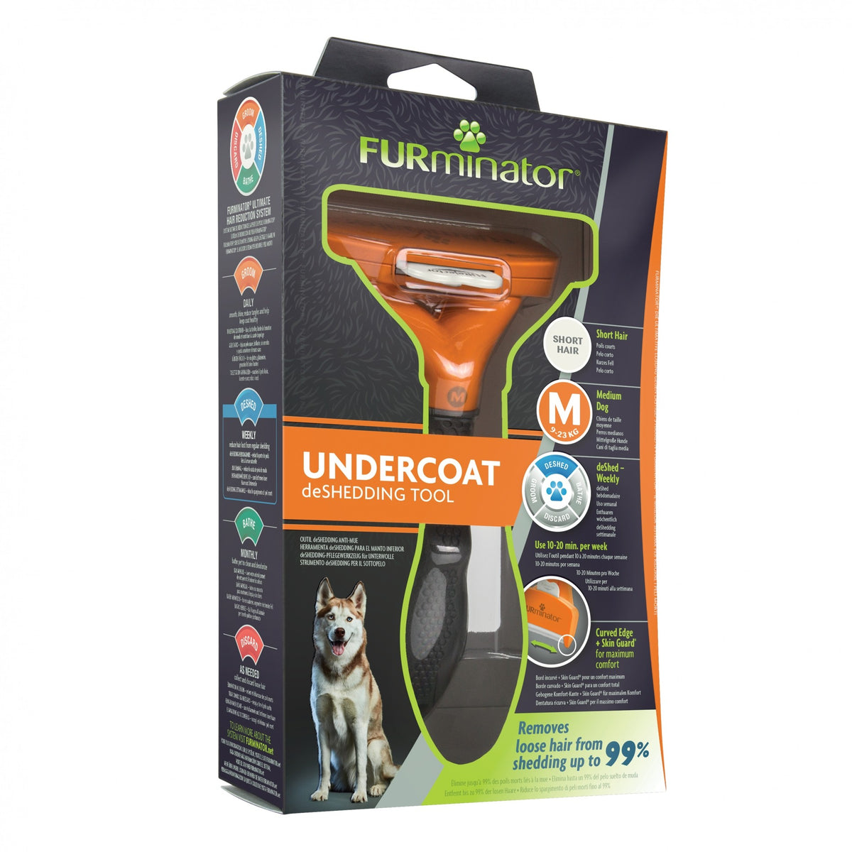 Brosse Furminator poils courts chien