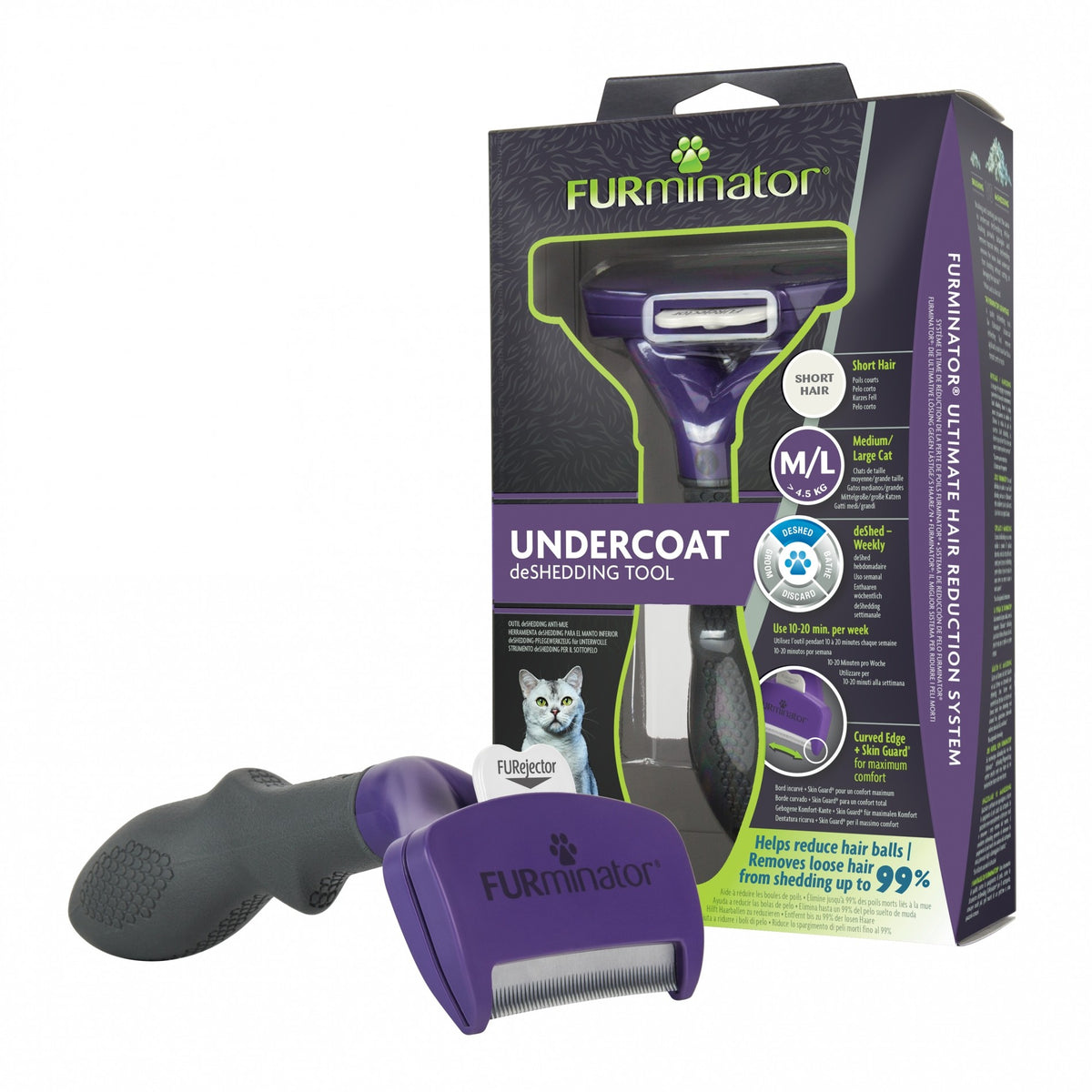 Brosse Furminator poils courts chien