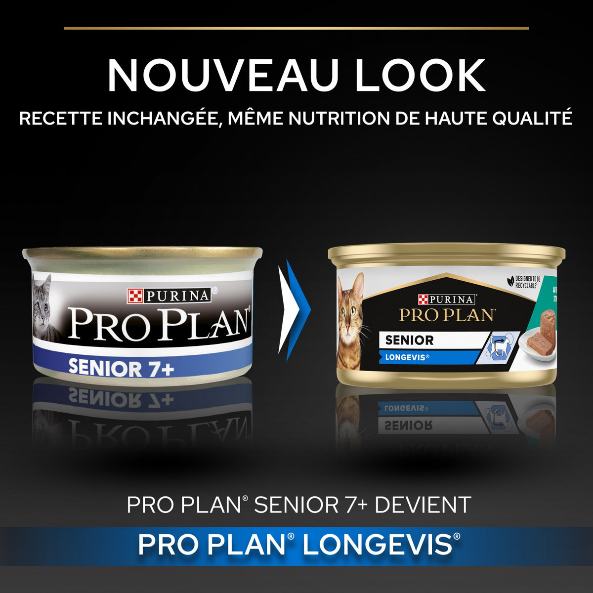 Pro Plan Longevis Senior en mousse au thon - pâtée chat