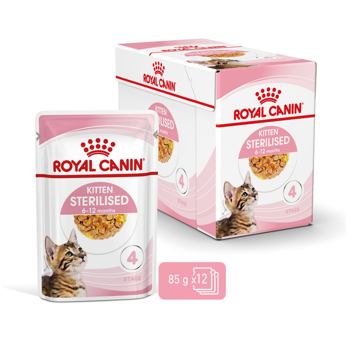 Royal Canin Kitten Sterilised gelée et sauce - pâtée chaton