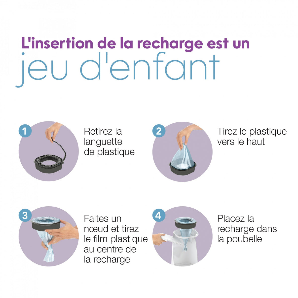 Recharge pour poubelle Litter Locker Fashion & Litter Genie - chat