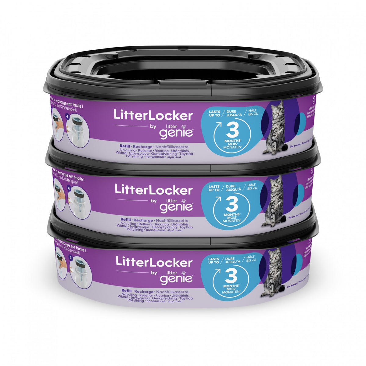Recharge pour poubelle Litter Locker Fashion & Litter Genie - chat