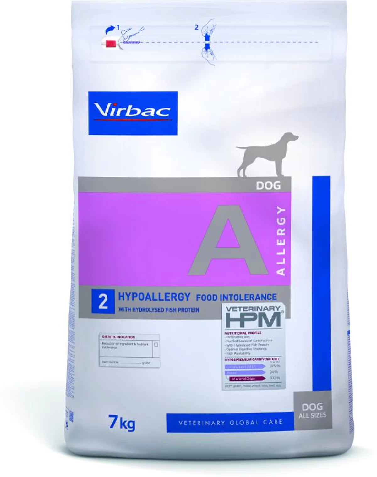 Virbac Veterinary HPM Diététique Hypoallergy Food Intolerance - croquettes chien