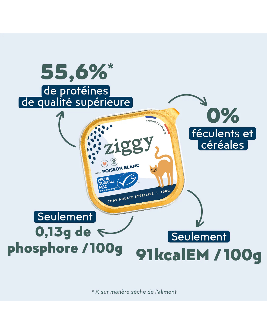 Ziggy Stérilisés Saveur Poisson Pâtée Pour Chats