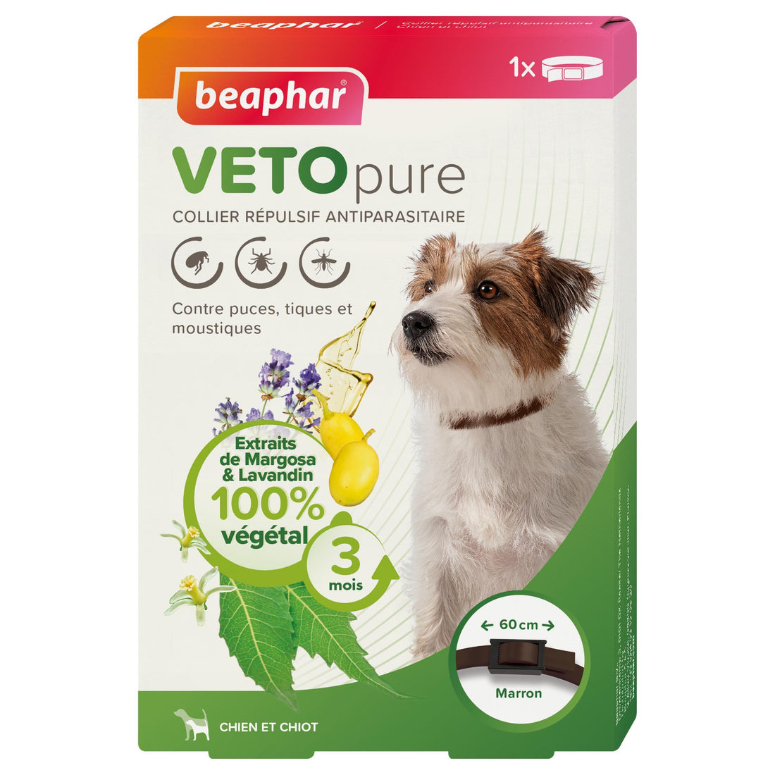Collier répulsif antiparasitaire Vetopure chien, chiot