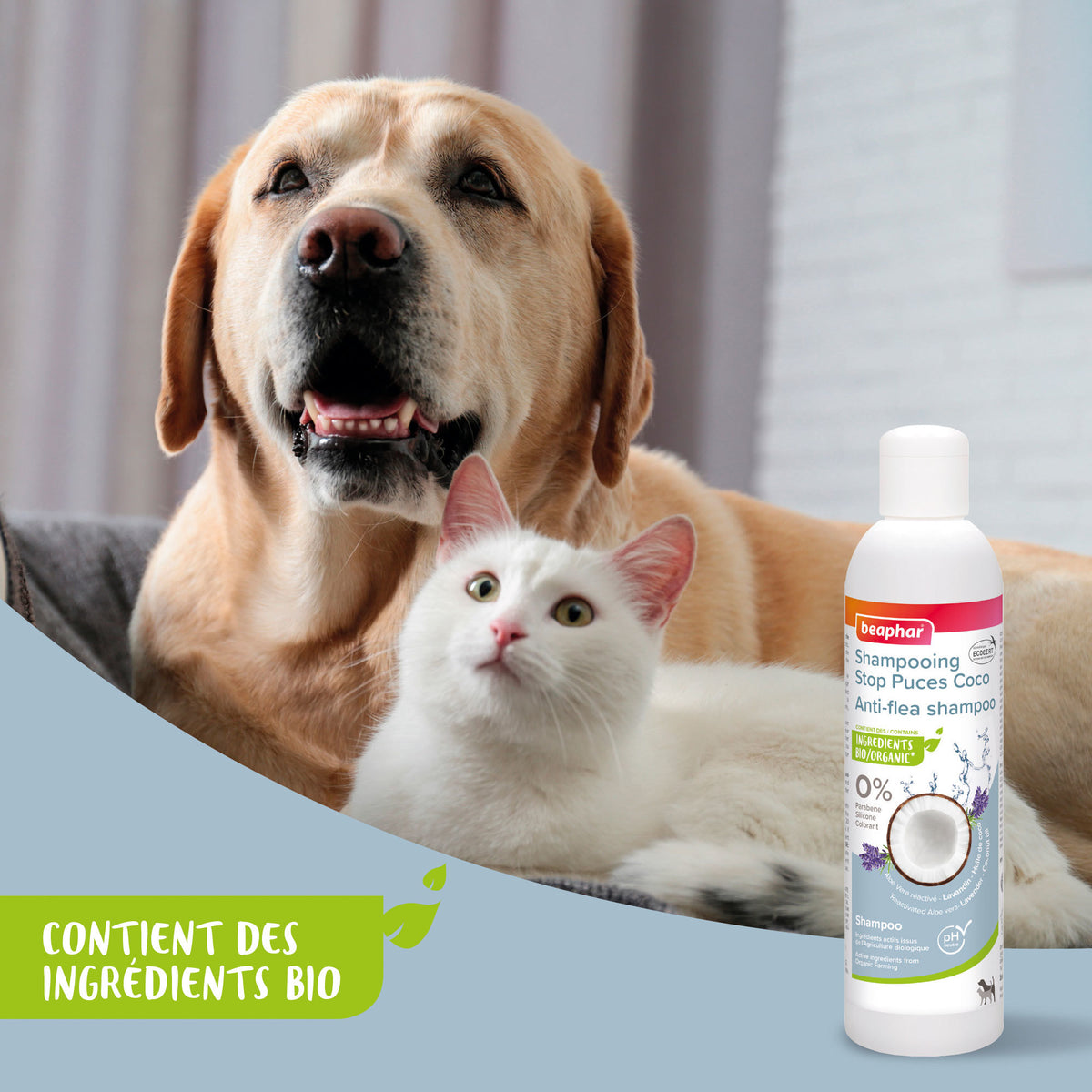 Shampoing Stop Puces Coco chien, chat