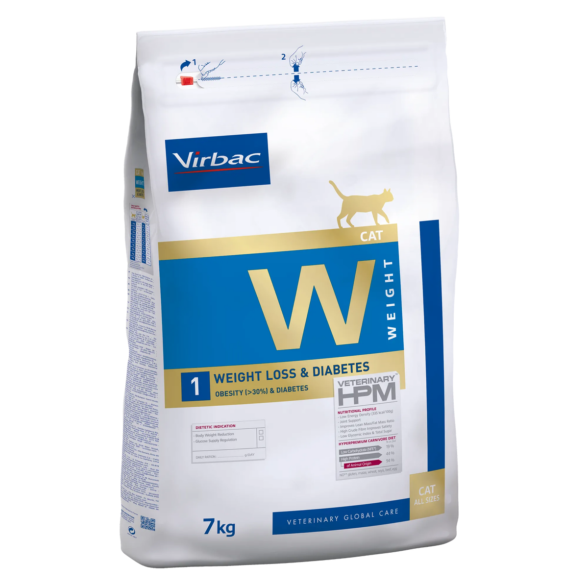 Virbac Veterinary HPM Diététique Weight Loss &amp; Diabetes - croquettes chat