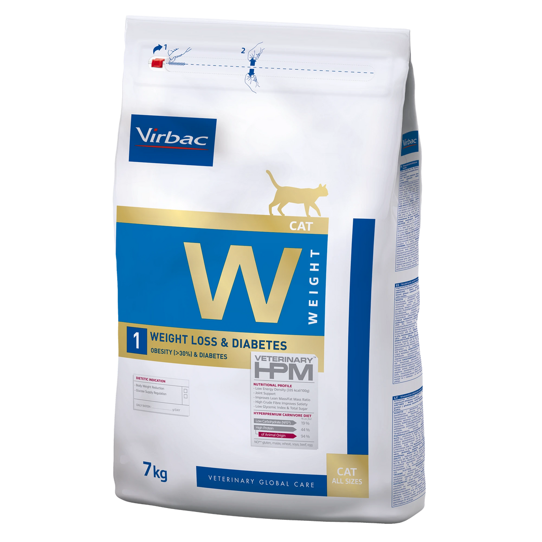 Virbac Veterinary HPM Diététique Weight Loss &amp; Diabetes - croquettes chat