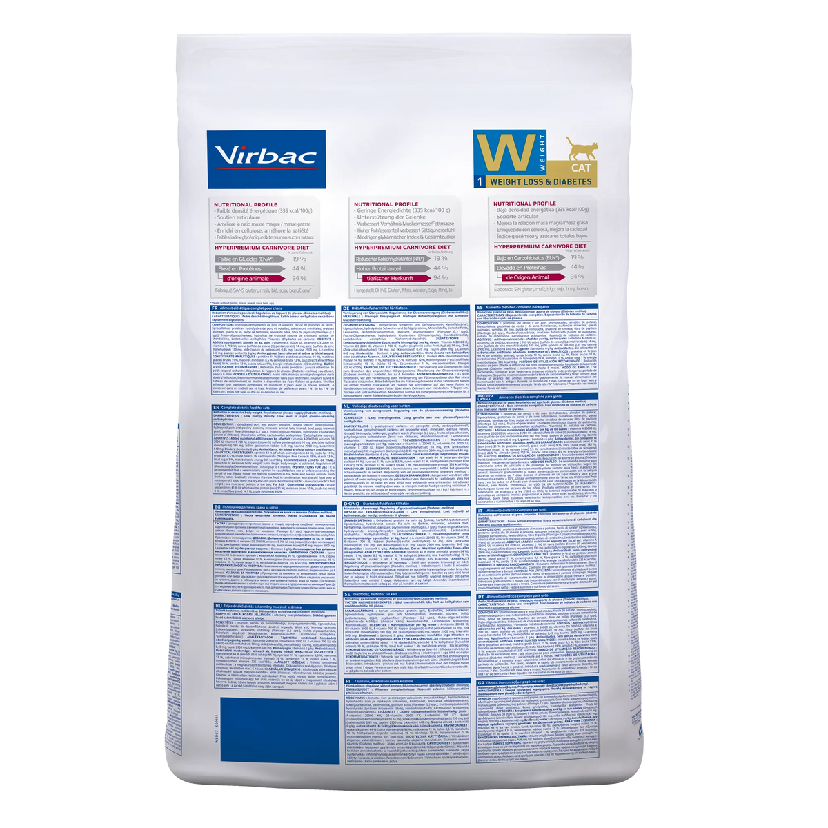 Virbac Veterinary HPM Diététique Weight Loss &amp; Diabetes - croquettes chat