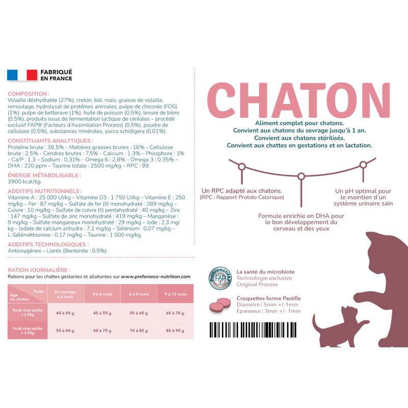Préférence Chaton 3kg