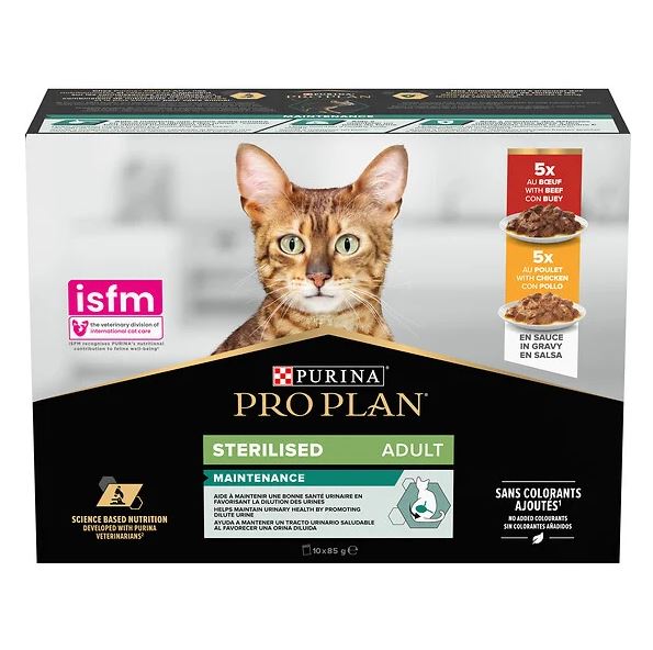 Pro Plan adulte stérilisé Maint Mix - pâtée chat