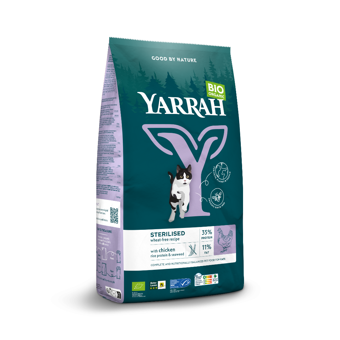 Yarrah croquettes Bio pour chat stérilisé