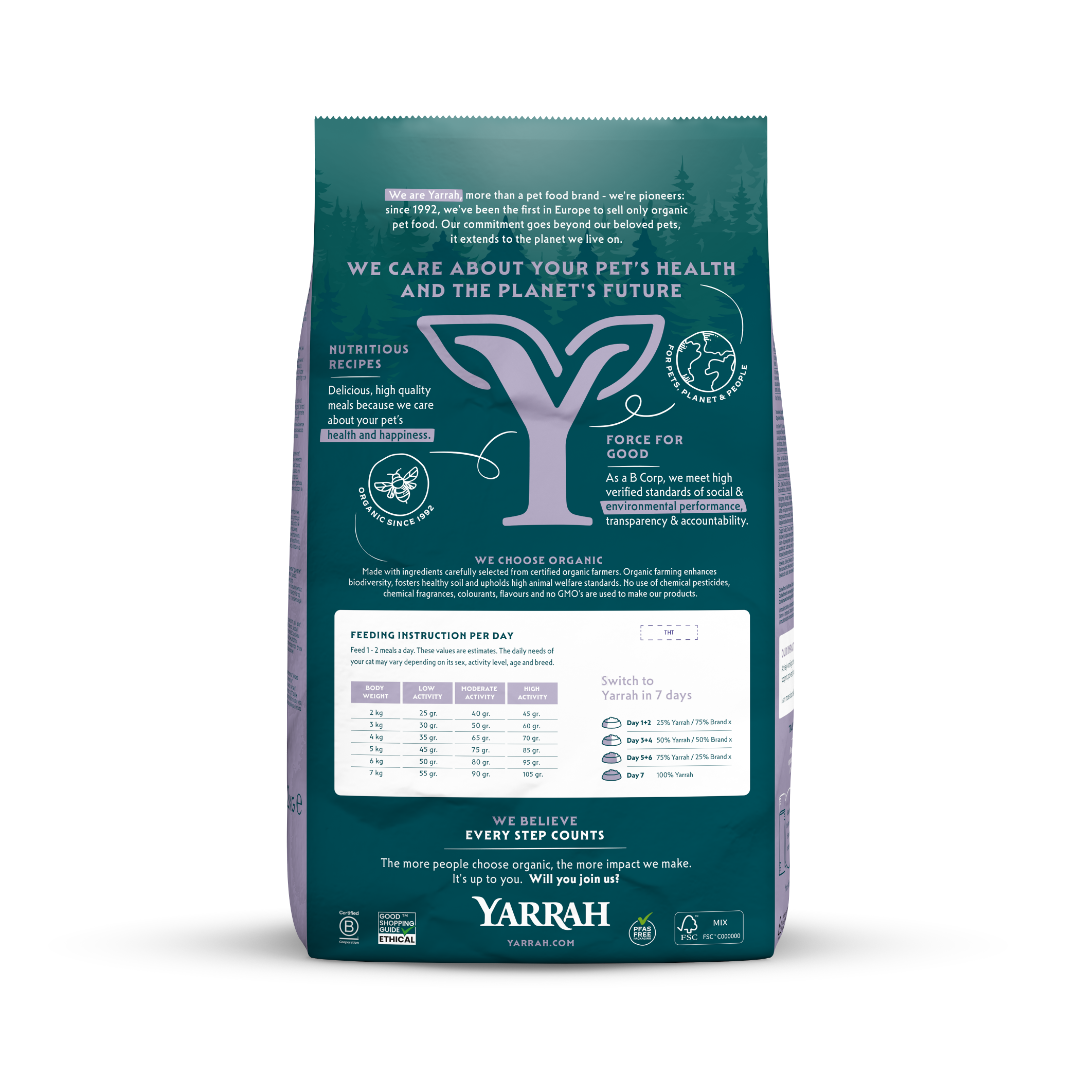 Yarrah croquettes Bio pour chat stérilisé