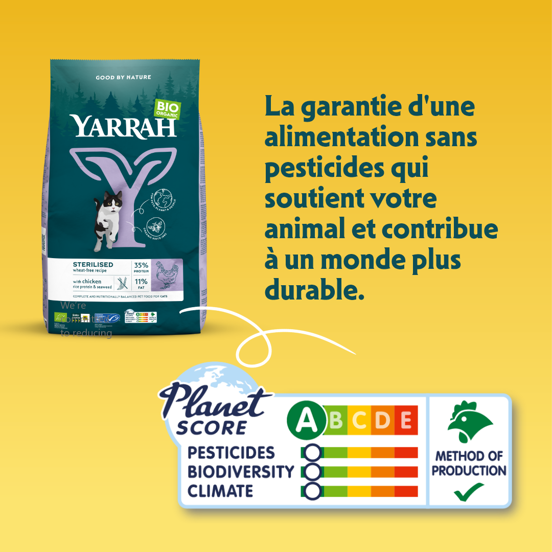 Yarrah croquettes Bio pour chat stérilisé