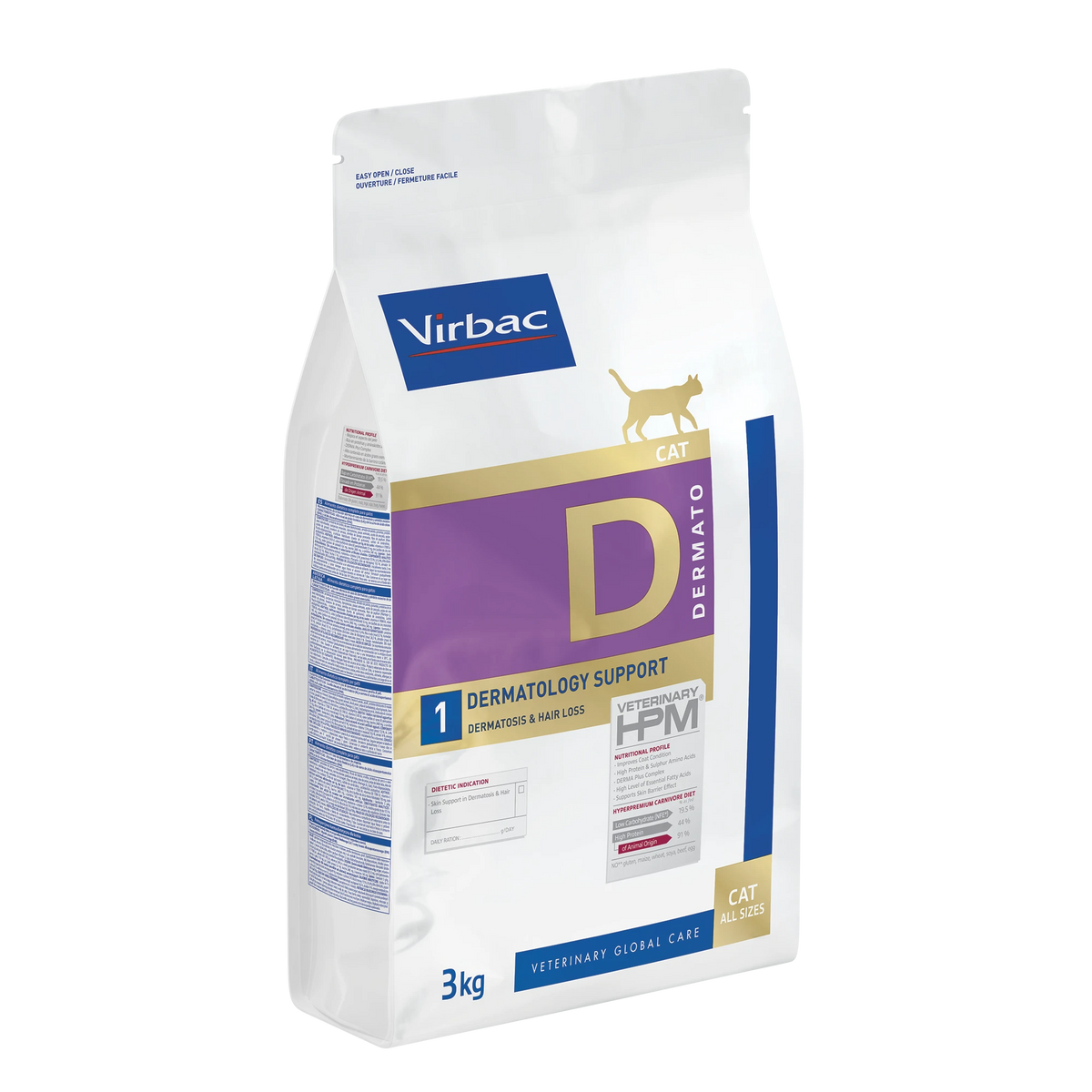 Virbac Veterinary HPM Diététique Dermatology support - croquettes chat