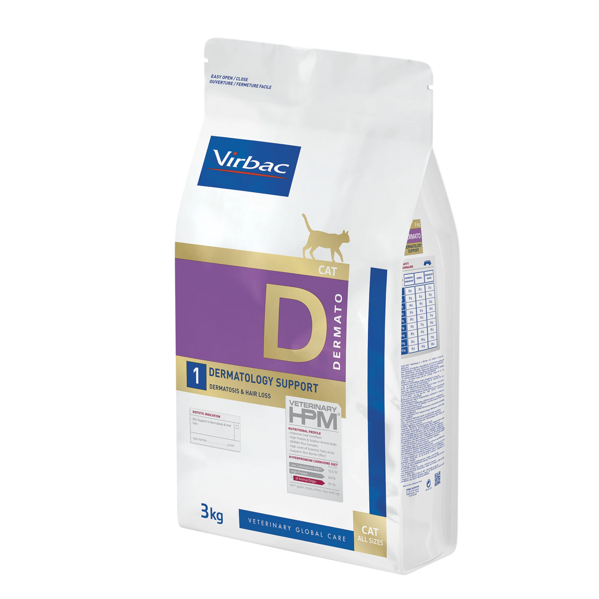 Virbac Veterinary HPM Diététique Dermatology support - croquettes chat