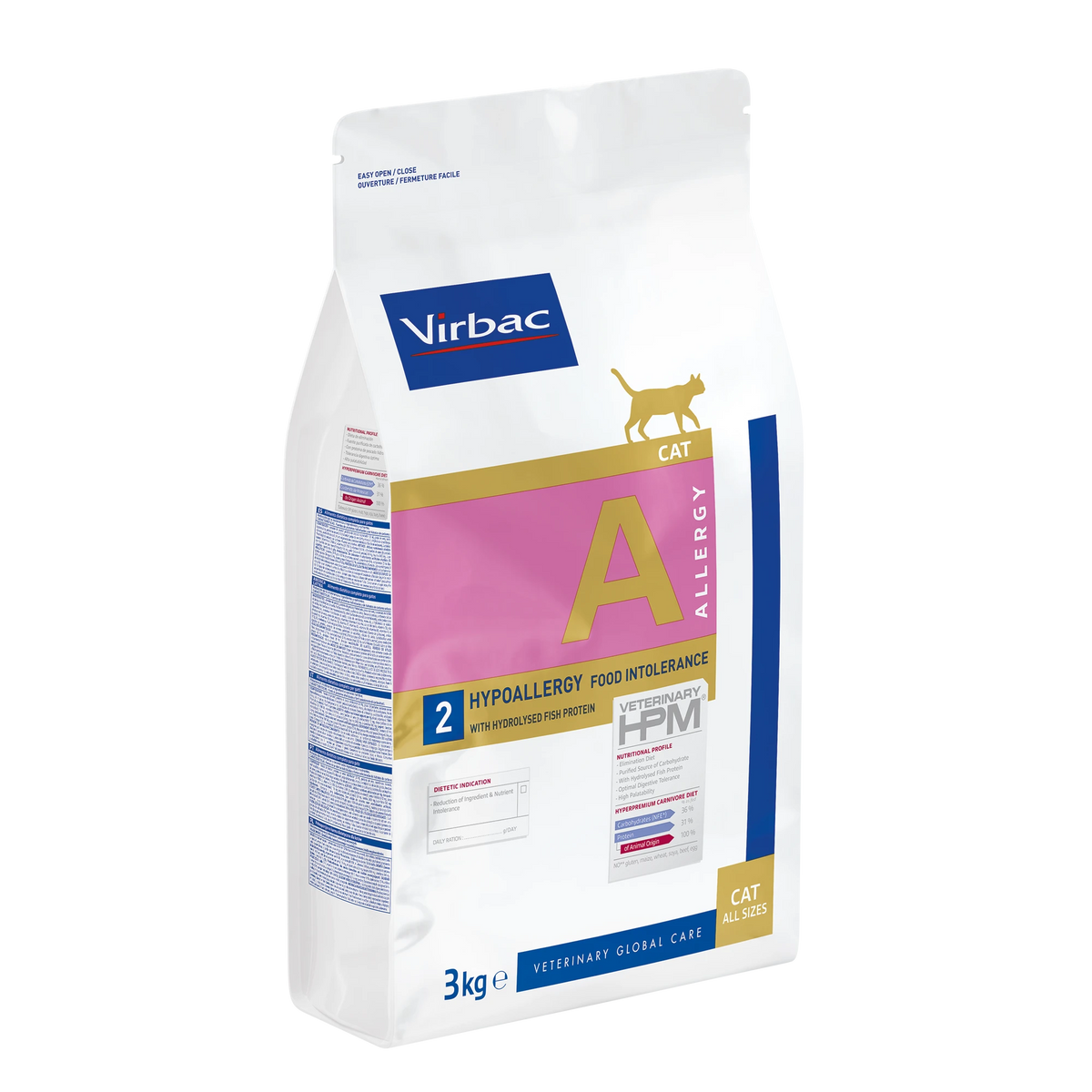 Virbac Veterinary HPM Diététique Hypoallergy Food Intolerance - croquettes chat