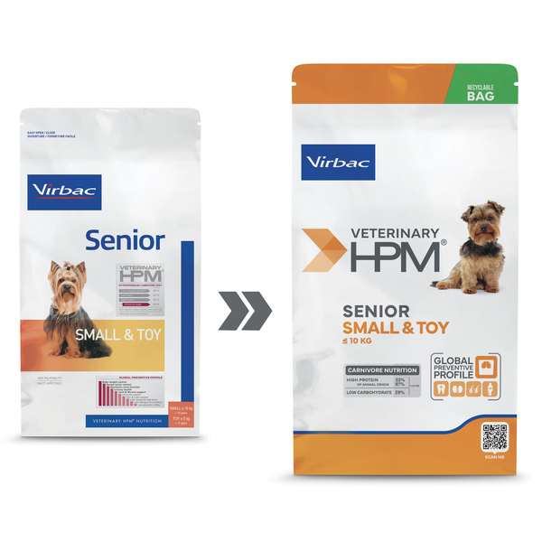Virbac Veterinary HPM Physiologique Senior Small &amp; Toy - croquettes chien