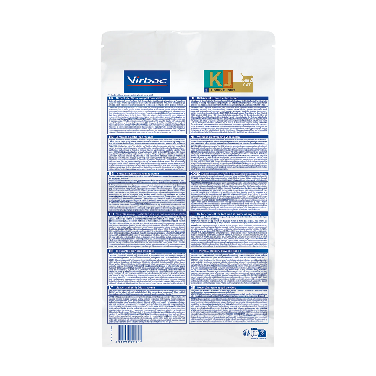 Virbac Veterinary HPM Diététique Kidney Joint - croquettes chat