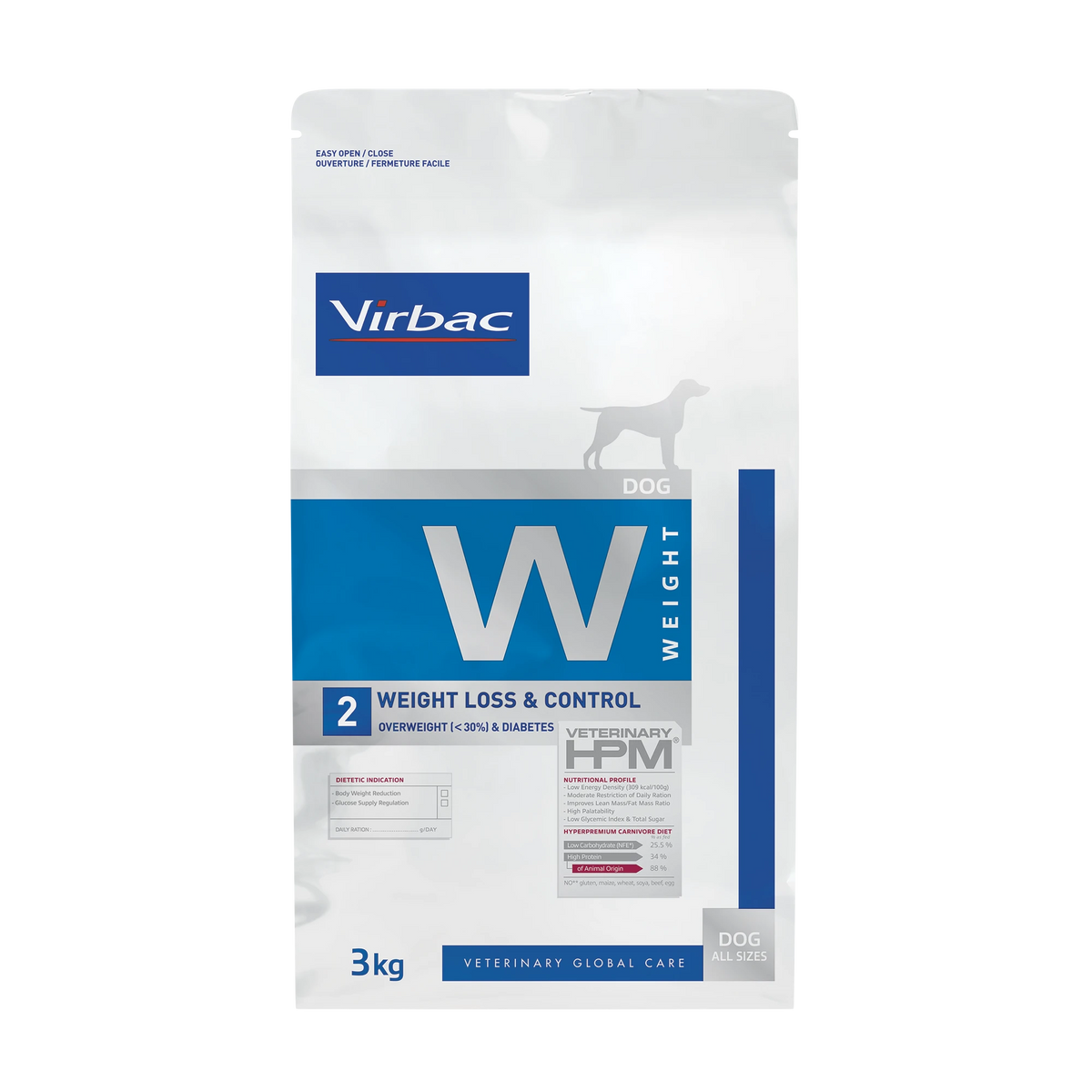 Virbac Veterinary HPM Diététique Weight Loss &amp; Control - croquettes chien