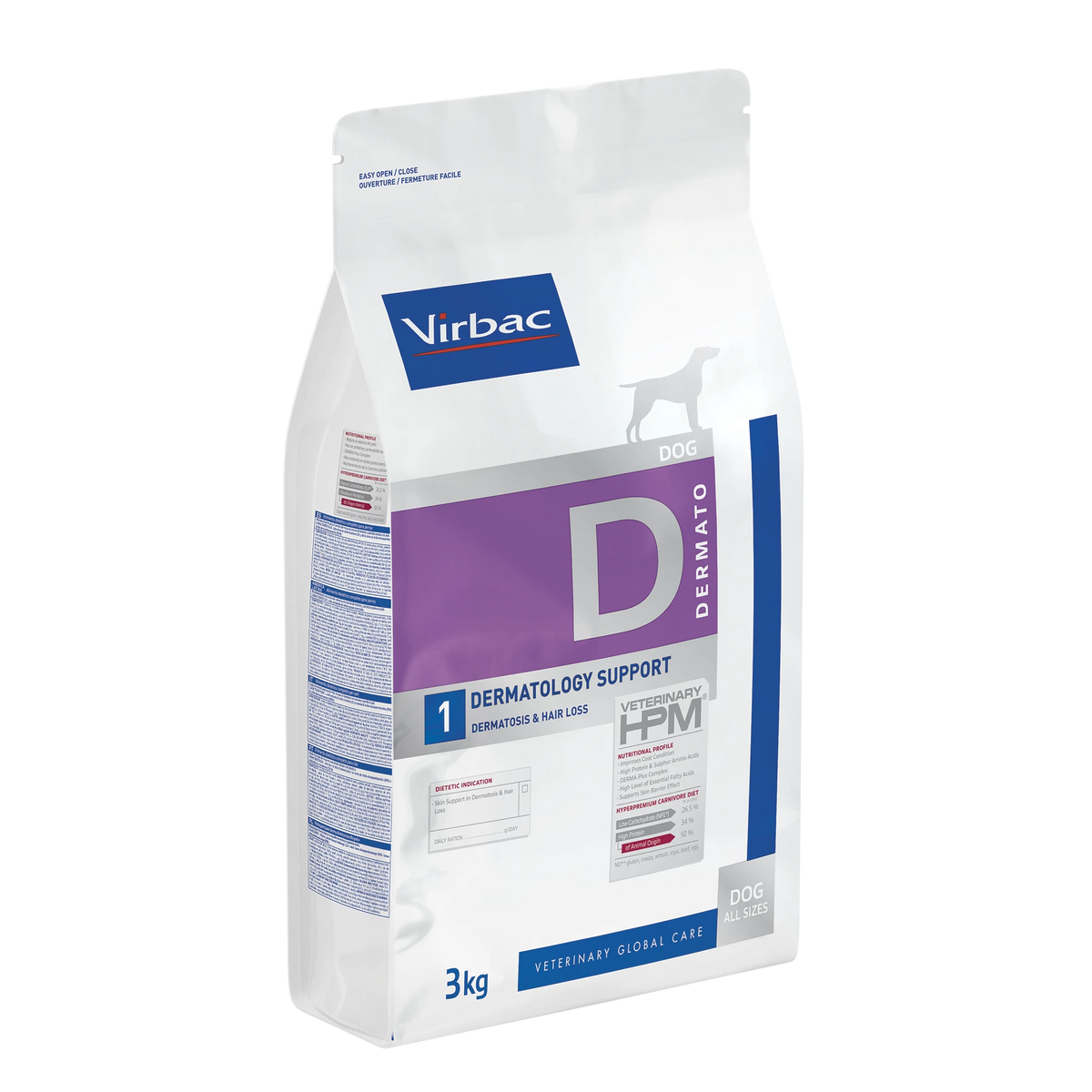 Virbac Veterinary HPM Diététique Dermatology support - croquettes chien