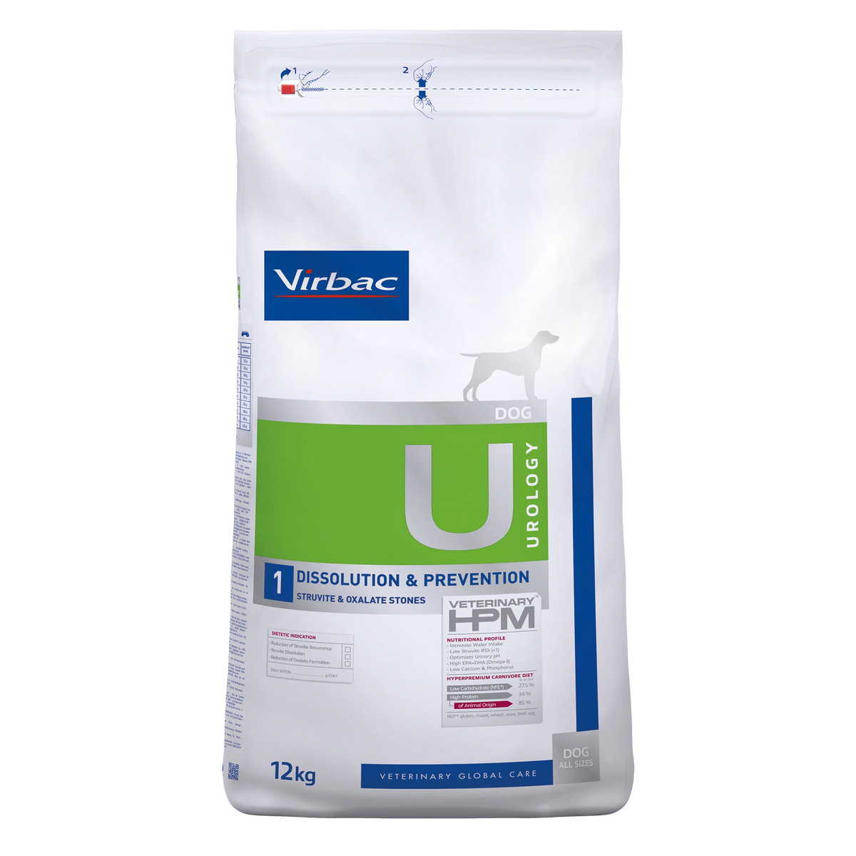 Virbac Veterinary HPM Diététique Urology Dissolution &amp; Prevention - croquettes chien