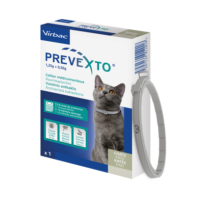 Prevexto collier antiparasitaire protection de 7 à 8 mois chat