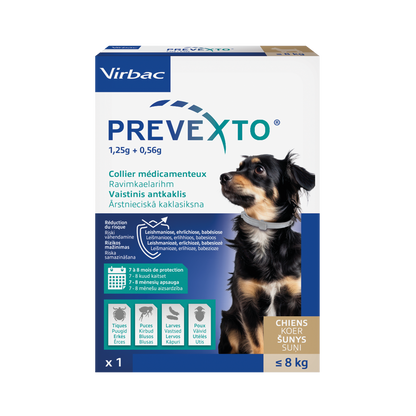 Prevexto collier médicamenteux antiparasitaire chien