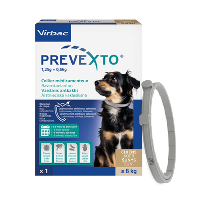 Prevexto collier médicamenteux antiparasitaire chien