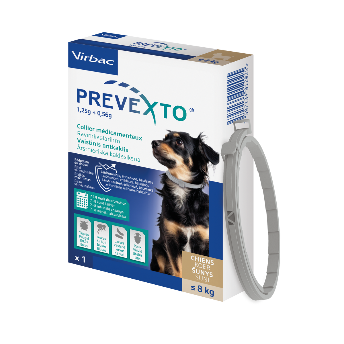 Prevexto collier médicamenteux antiparasitaire chien