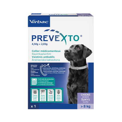 Prevexto collier médicamenteux antiparasitaire chien
