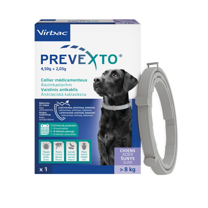 Prevexto collier médicamenteux antiparasitaire chien