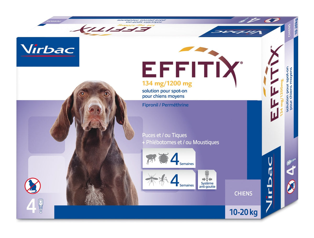Effitix Spot On pipettes antiparasitaires chien
