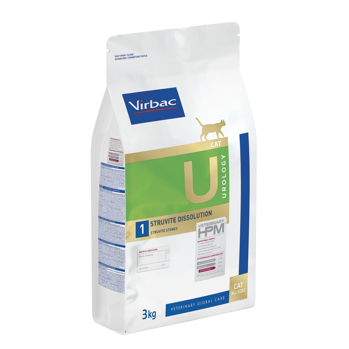 Virbac Veterinary HPM Diététique Urology Struvite Dissolution - croquettes chat