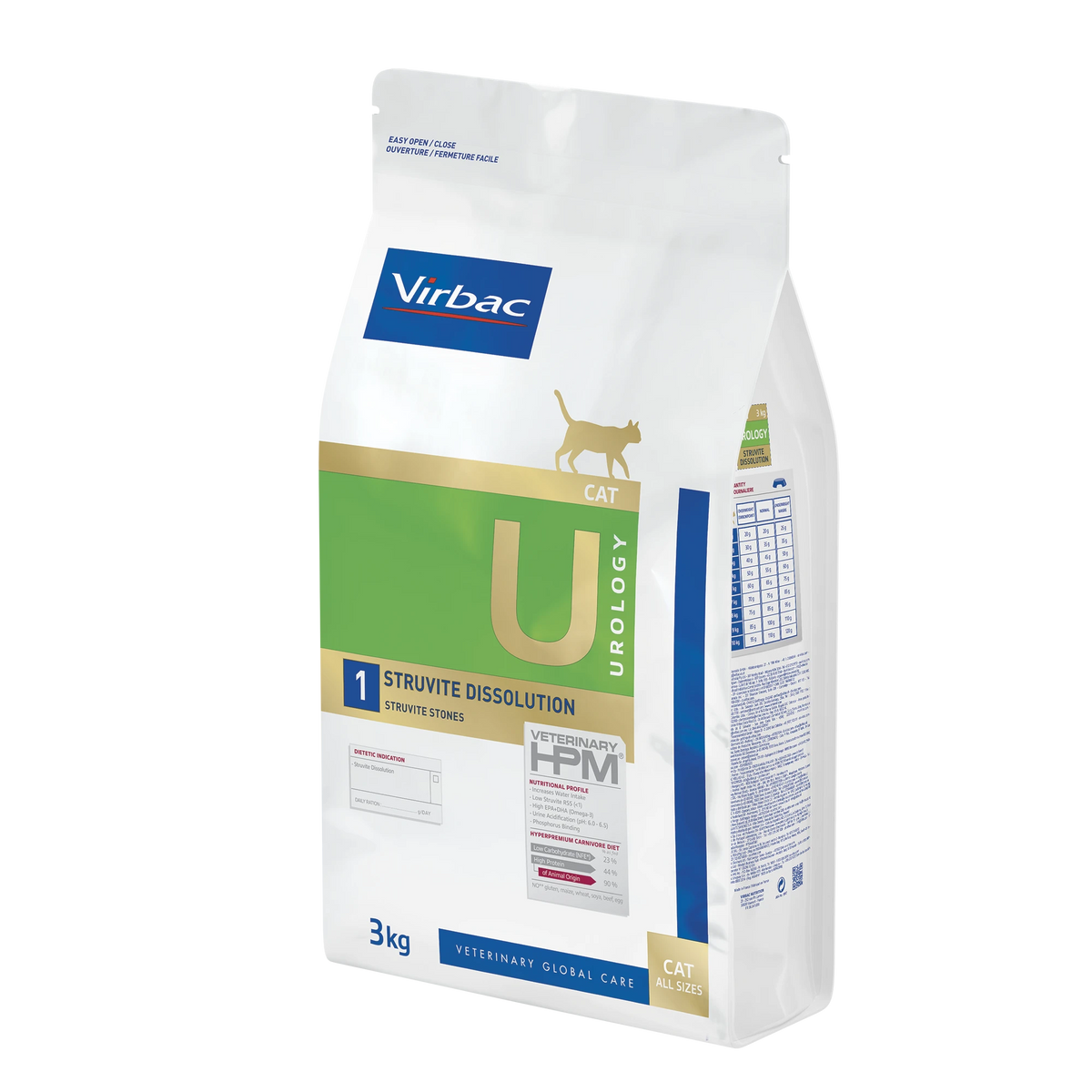 Virbac Veterinary HPM Diététique Urology Struvite Dissolution - croquettes chat