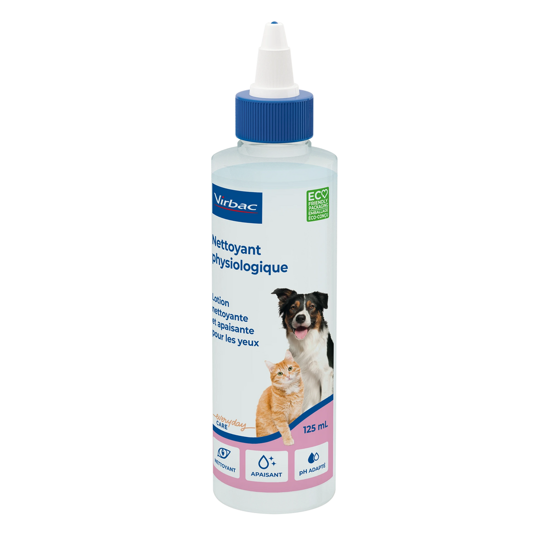 Nettoyant physiologique pour les yeux chien, chat