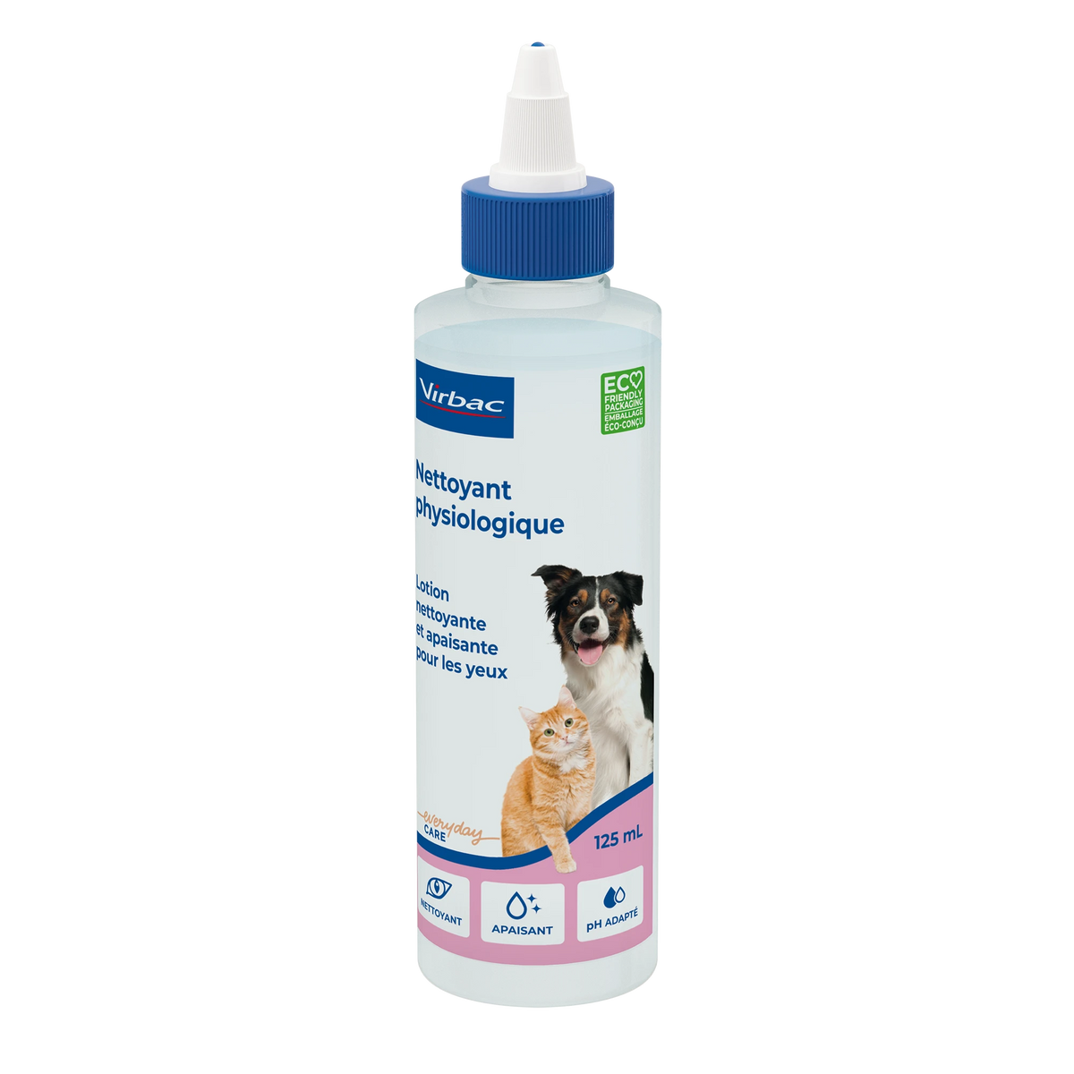 Nettoyant physiologique pour les yeux chien, chat
