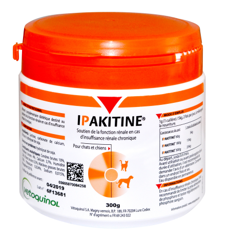 Ipakitine soutien de la fonction rénale chat, chien