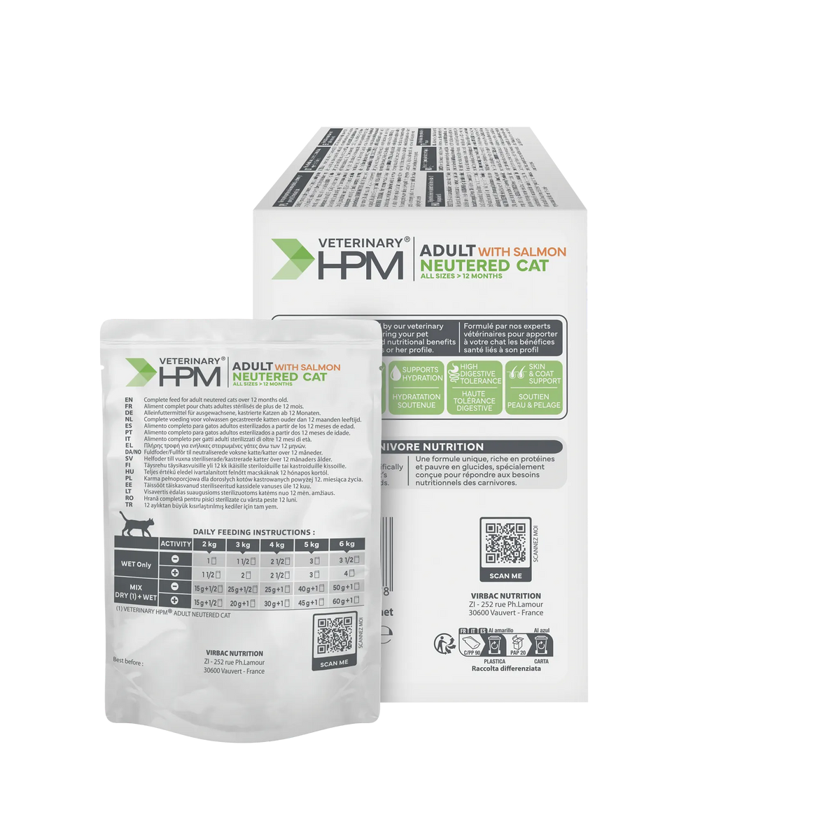 Virbac Veterinary HPM Physiologique Adult Neutered Cat Sterilise - pâtée chat