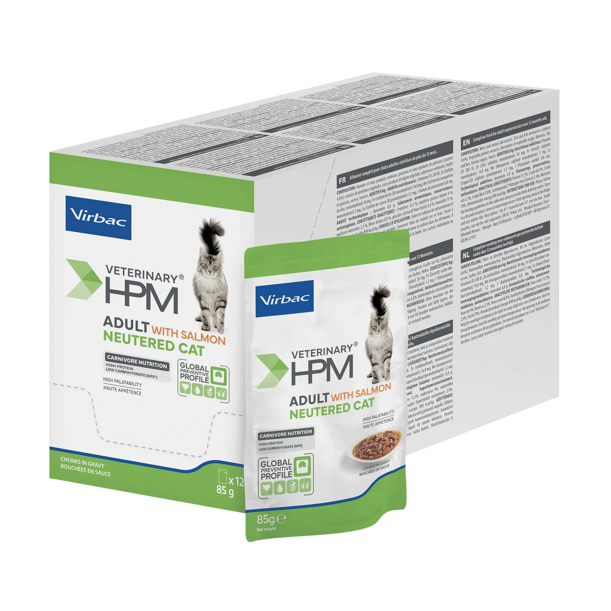 Virbac Veterinary HPM Physiologique Adult Neutered Cat Sterilise - pâtée chat