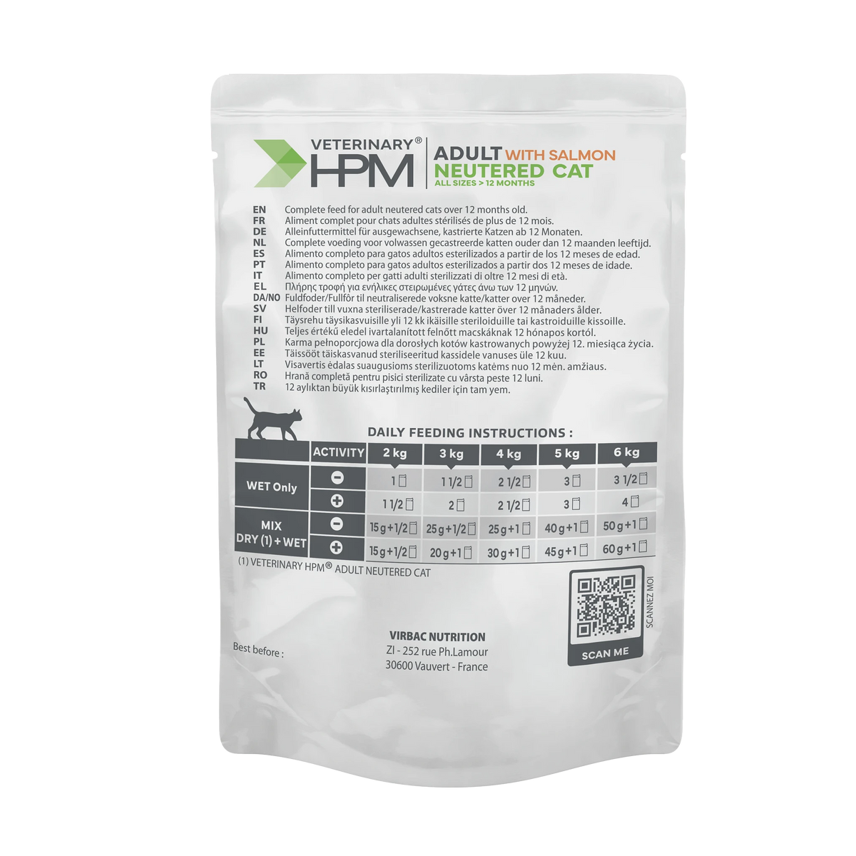 Virbac Veterinary HPM Physiologique Adult Neutered Cat Sterilise - pâtée chat