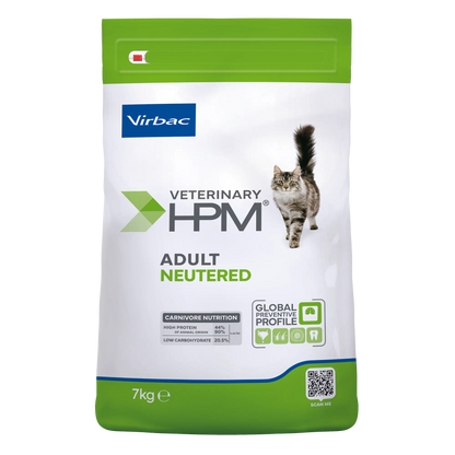 Virbac Veterinary HPM Adult with salmon Neutered &amp; Entire Cat - croquettes chat